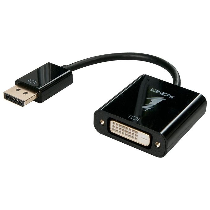 Lindy Adattatore Displayport a Dvi-D Nero