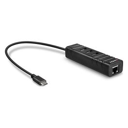 Lindy Adattatore Usb 3.1 Hub e Gigabit Ethernet Rj-45 3P Usb Tipo A con Usb 3.1 Tipo C