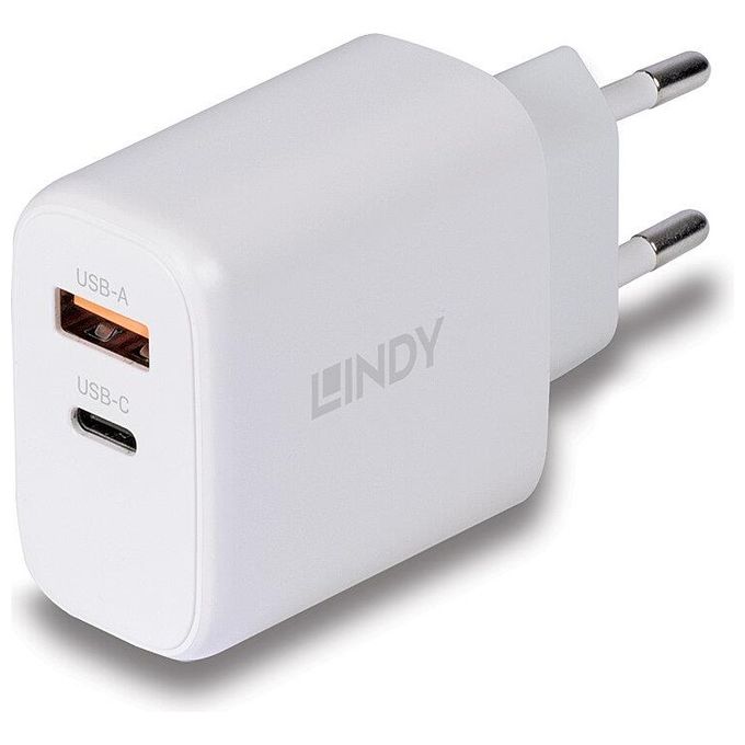 Lindy Caricatore USB Tipo A e C GAN 65W