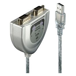 Lindy Cavo Seriale Argento 0.6mt Usb Tipo a DB-9