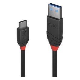 Cavo USB 3.1 Tipo C a A 3A Black Line 1mt