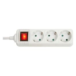 Multipresa 3 Ingressi Schuko con Interruttore Bianca