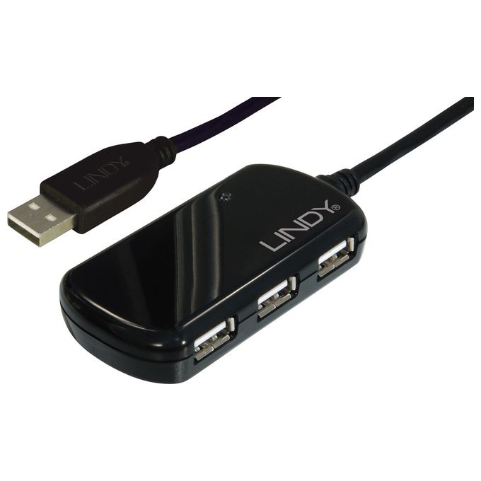 Lindy Prolunga Attiva Usb 2.0 con Hub Pro 8mt