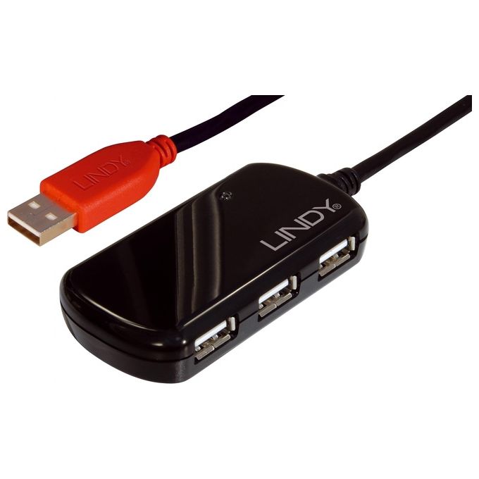 Lindy Prolunga Attiva Usb 2.0 con Hub Pro 12mt