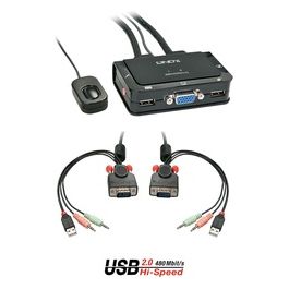 Lindy Switch Kvm Compact Vga Usb 2.0 e Audio 2 Porte