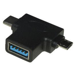 adattatore 3 in uno - connettore usb a femmina - micro usb maschio - usb tipo c maschio