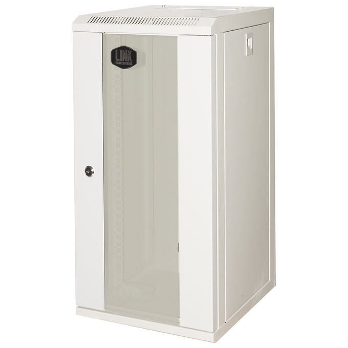 Link armadio rack 10 12 unita in acciaio colore grigio con fianchi apribili