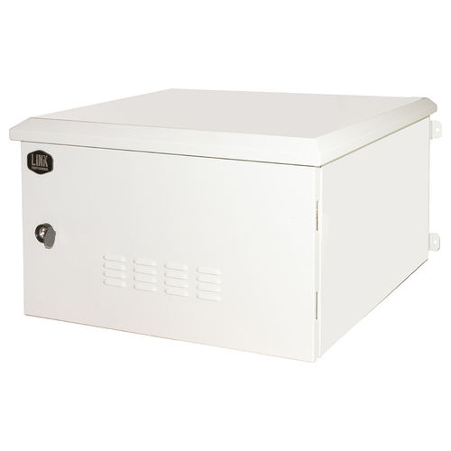 Armadio Rack 19 Pollici 9u per Reti da Esterno Classe Protezione Ip55 Misure 600x600x467mm Grigio Chiaro con Ventole Filtrate