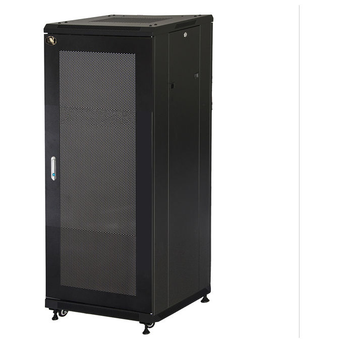 Link Armadio rack 19 27u (a)1388 (l)600 (p)1000 colore nero porta metallo traforata