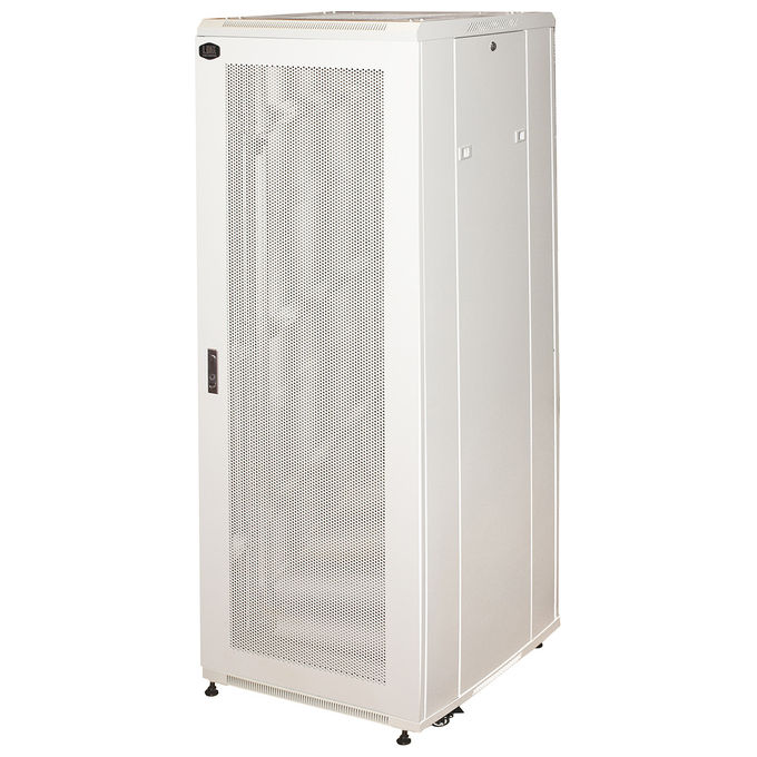 Link Armadio rack 19 per reti 37u (a)1770, (l)600, (p)1000 colore grigio porta traforata