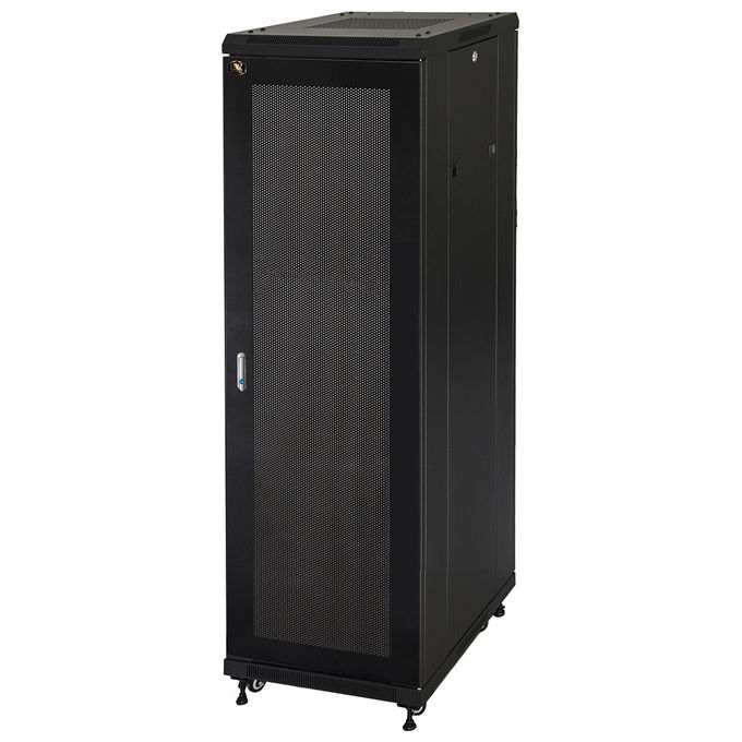 Link Armadio Rack 19'' 42u 2055x600x800mm Colore Nero Porta Traforata