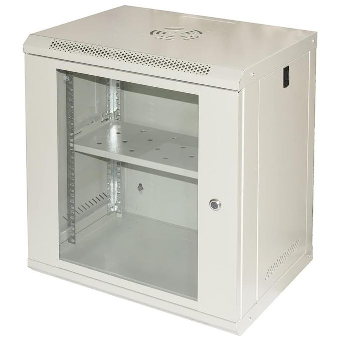 Link Armadio Rack 19'' 9u Link Serie Light Colore Grigio con Porta Vetro (Axpxl) 600x400x530mm Ripiano Incluso