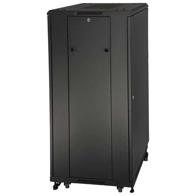 Link Armadio Rack 19'' 27u 1388x600x600 Colore Nero Porta Vetro da Assemblare