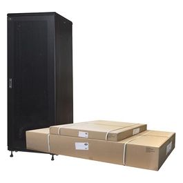 Armadio Rack 19" per Reti 37u 1833x600x1000mm Colore Nero Porta Traforata Disassemblato