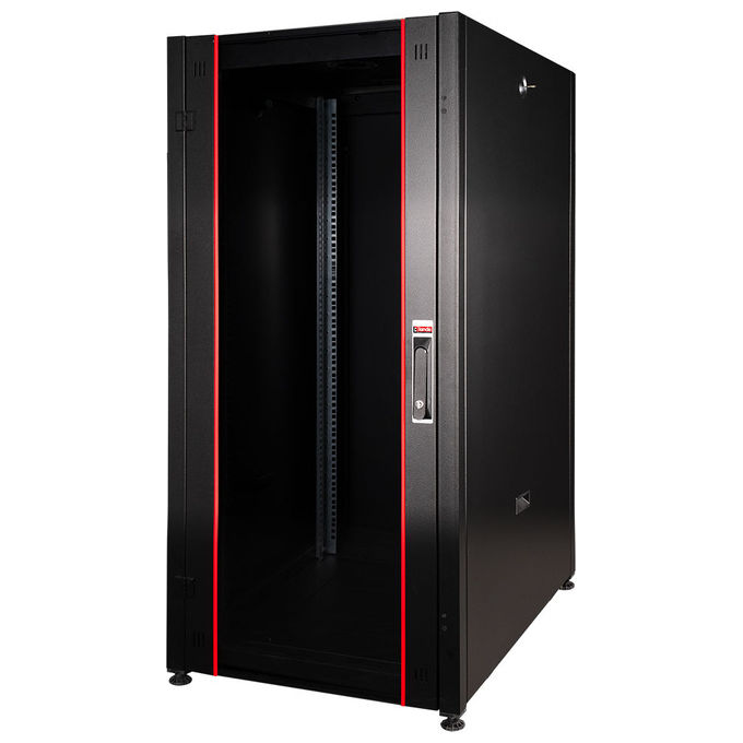 Link Armadio Rack per Reti 19'' 32u 1558x600x600mm Colore Nero Porta Vetro Serie Eavi