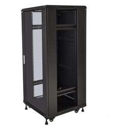 Armadio Rack per Reti 19" 22U 1166x600x600 Colore Nero Porta Vetro Disassemblato