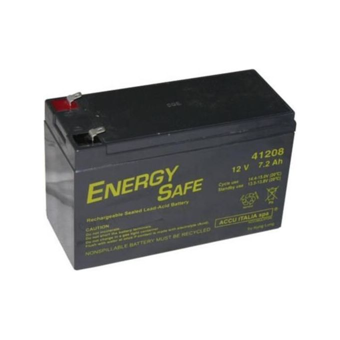 Link batteria al piombo 12 volt 7,2 a. - misure: 15x6.50x9.50 cm.