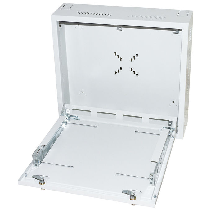 LINK box a muro dvr/nvr 2 serrature con ripiano apribile e bloccaggi regolabili, attacco vesa per monitor incluso