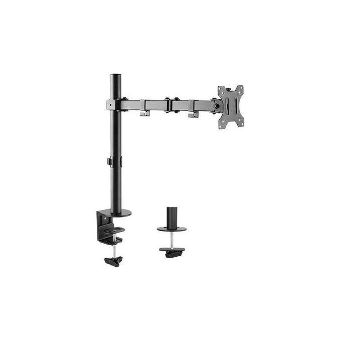 Link Braccio Supporto da Tavolo con Morsa a Due Snodi per Monitor 13-32" Fino a 8Kg