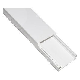 canalina passacavi in pvc mm 60x25 mt 2 con coperchio scorrevole bianco