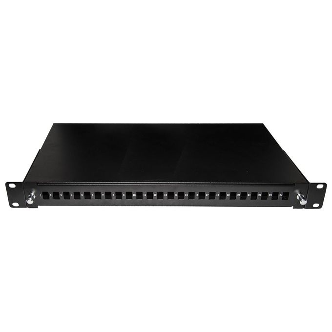 Link cassetto fibra ottica 24 porte per adattatori lc duplex 1 unita' per installazione 19 nero
