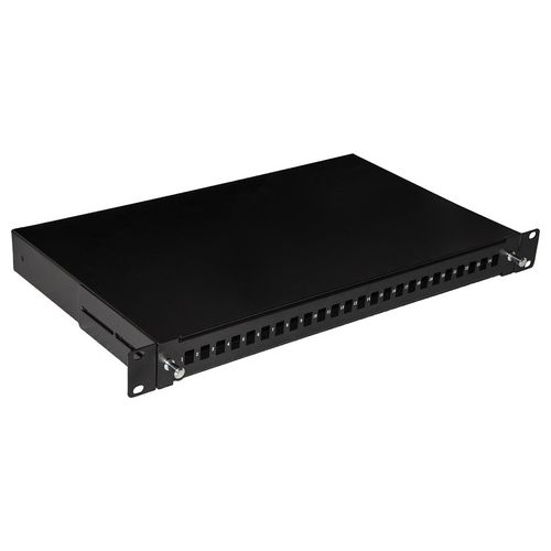 [ComeNuovo] Link cassetto fibra ottica 24 porte per adattatori lc duplex 1 unita' per installazione 19 nero