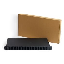 Cassetto Fibra Ottica 24 Porte per Adattatori Sc Duplex 1 Unita' per Installazione 19" Nero Vuoto