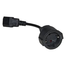 cavo adattatore di alimentazione presa schuko tedesca femmina - iec c14 maschio cm 15
