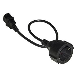 cavo adattatore di alimentazione presa schuko tedesca femmina - iec c14 maschio cm 50