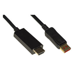 Link cavo displayport 1.4 - hdmi 2.0 contatti dorati 4kx2k 60hz 18gbps hdr rgb 4:4:4 mt 2