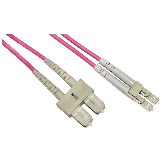 Link cavo fibra ottica lc a sc multimode duplex om4 50/125 mt.2