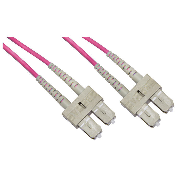 Link cavo fibra ottica sc a sc multimode duplex om4 50/125 mt.50
