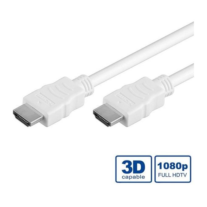 Link cavo hdmi 3d high speed con ethernet mt 10 bianco