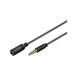 Link Cavo Prolunga Audio 3,5mm 4 Poli Maschio/Femmina Prolunga per Cuffie/Microfono su Smartphone 3mt Bianco