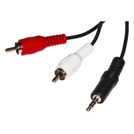 cavo stereo con 1 connettore 3,5 mm. - 2 connettori cinch (rca) maschio mt. 1,80