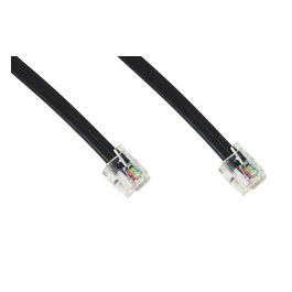 Link cavo telefonico piatto rj12 6p6c colore nero mt 2