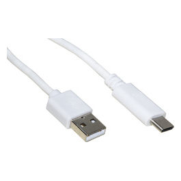 Cavo Usb 2.0 "A" Maschio Usb-C 0.5mt Bianco