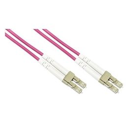 Link Confezione 10 Cavo Fibra Ottica LC a LC Multimode Duplex Om4 Guaina 2mm 50/125 1mt