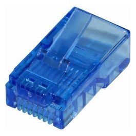 Link Confezione 100 Connettori 8 Poli Cat 5e Utp non Schermato Rj45 Blu