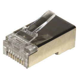 Link confezione 100 connettori 8 poli cat 5e schermato rj45 per cavo solido