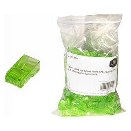 Link Confezione 100 Connettori 8 Poli Cat 5e Utp non Schermato Rj45 Verde