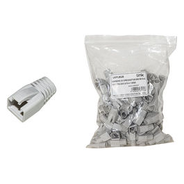 Link Confezione 100 Copriconnettori 8mm per Plug Rj45 8 Poli Cavo Cat 5e-6-7 Grigio