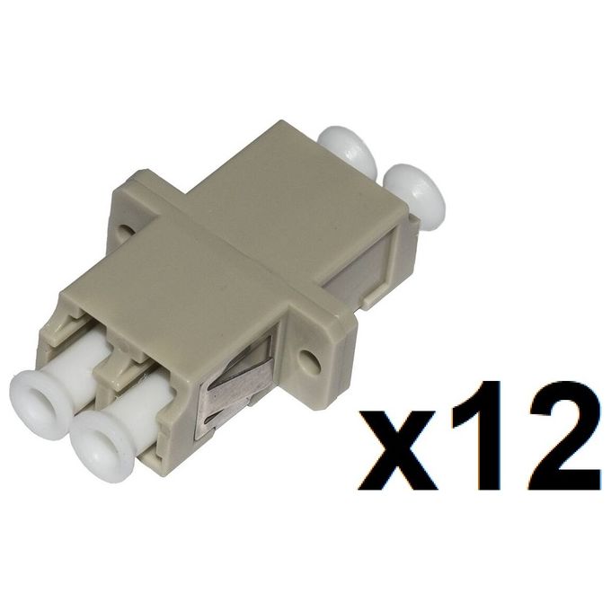 Link Confezione 12 Adattatori Fibra Ottica Lc-Lc Multimode Duplex Om2