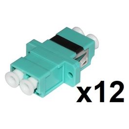 Confezione 12 Adattatori Fibra Ottica Lc/Lc Multimode Duplex Om3
