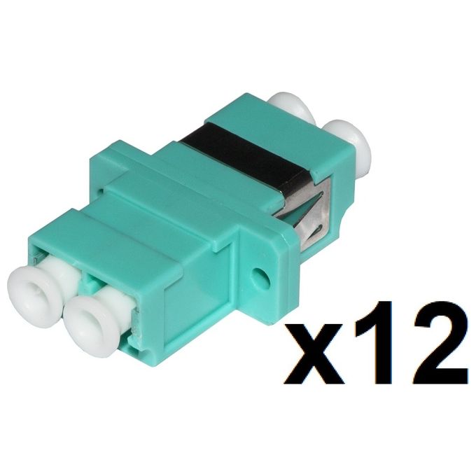 Link Confezione 12 Adattatori Fibra Ottica Lc-Lc Multimode Duplex Om3
