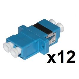 Confezione 12 Adattatori Fibra Ottica Lc/Lc Singlemode Duplex