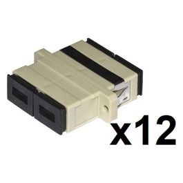 Confezione 12 Adattatori Fibra Ottica Sc/Sc Multimode Duplex Om2