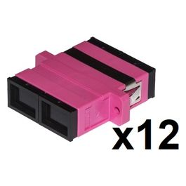 Confezione 12 Adattatori Fibra Ottica Sc/Sc Multimode Duplex Om4