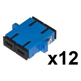 Confezione 12 Adattatori Fibra Ottica Sc/Sc Singlemode Duplex