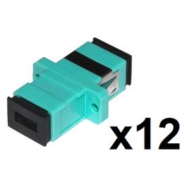 Confezione 12 Adattatori Fibra Ottica Sc/Sc Multimode Simplex Om3 Upc